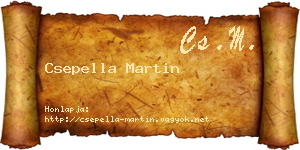 Csepella Martin névjegykártya