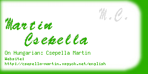 martin csepella business card